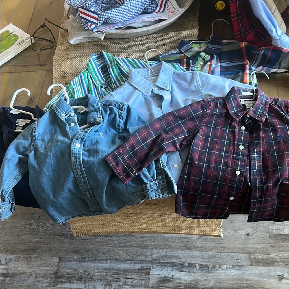 Polo by Ralph Lauren Kids Plaid and Denim Button Down Shirts All great condition